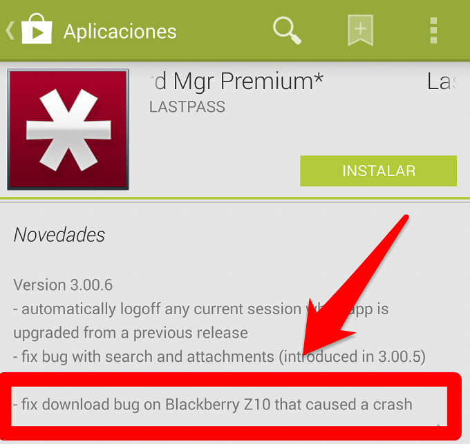 app android en blackberry