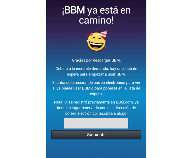 saltarse lista espera bbm android