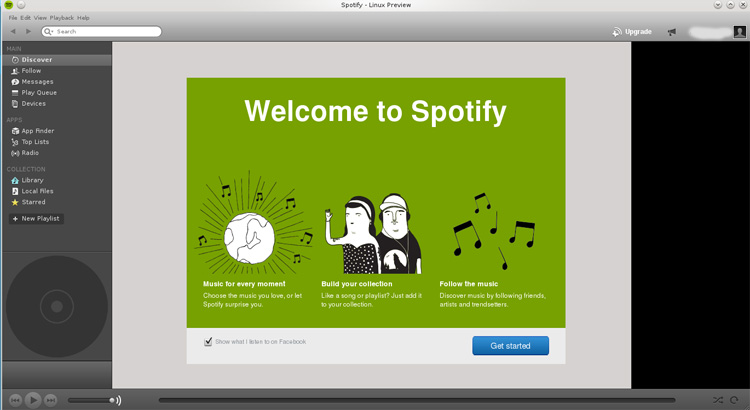 spotify instalado en Debian