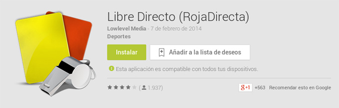 app roja directa android