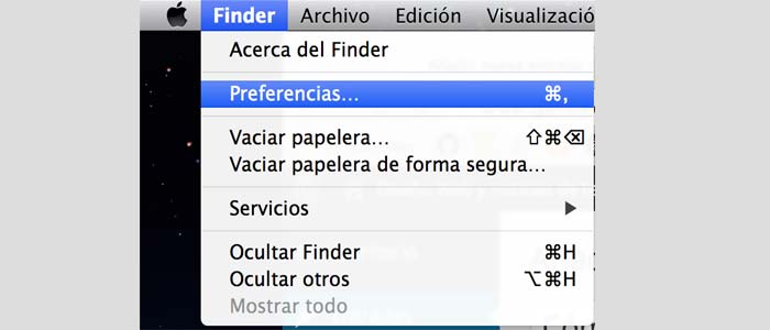 preferncias finder mac