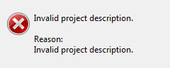 invalid project description
