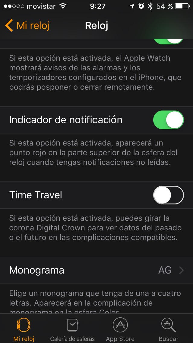 Activar Time Travel en Apple Watch con Watch OS 3