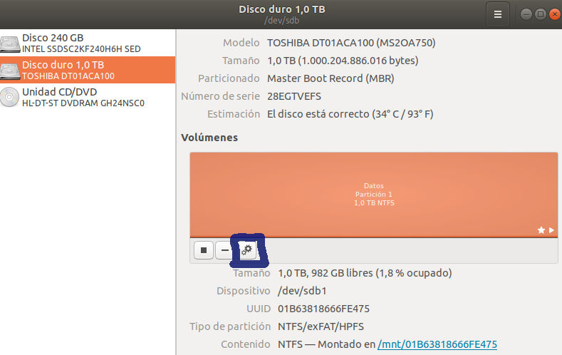 montar particiones exFat en Ubuntu