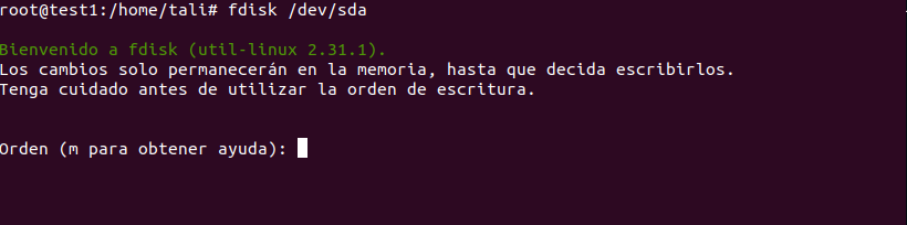 Usando fdisk para particionar