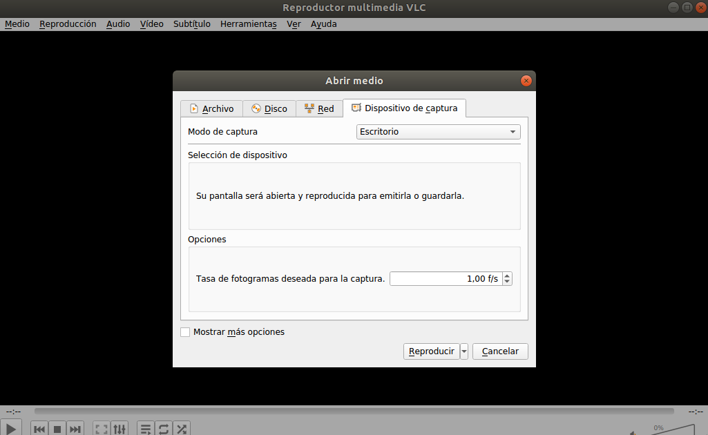 Grabrar escritorio en Ubuntu