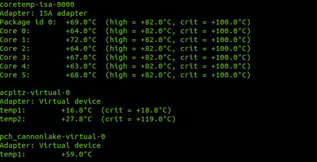 Cómo ver la temperatura del procesador desde la consola en Ubuntu