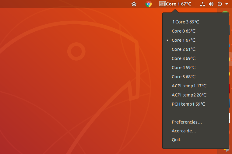 Cómo ver la temperatura del ordenador en ubuntu