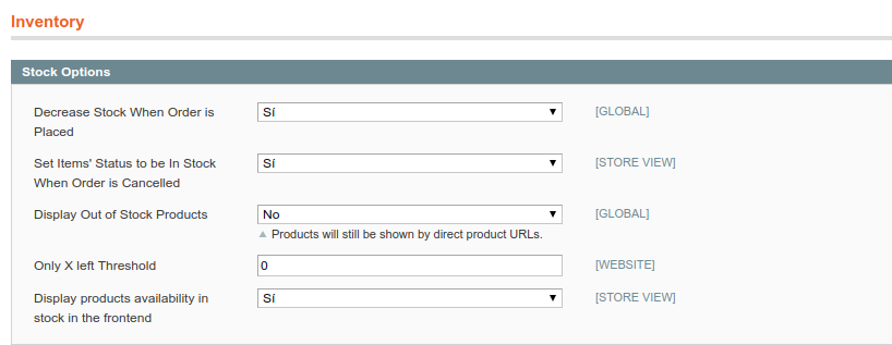 Cómo mostrar productos sin stock en Magento 1.9.X