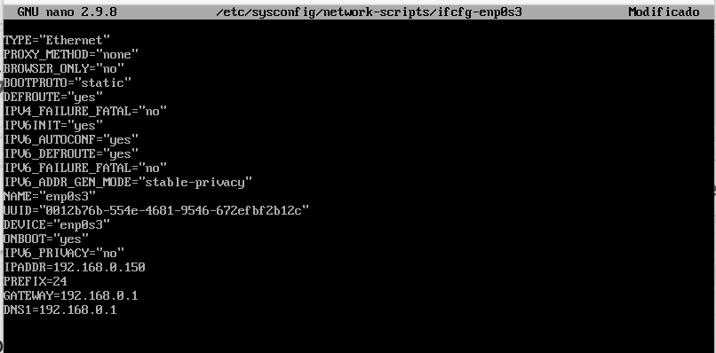 Cómo cambiar la ip de CentOS 7 y CentOS 8 desde la consola. IP estática