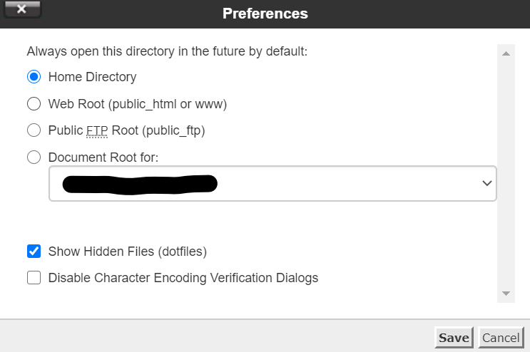 Cómo ver los archivos ocultos en cPanel